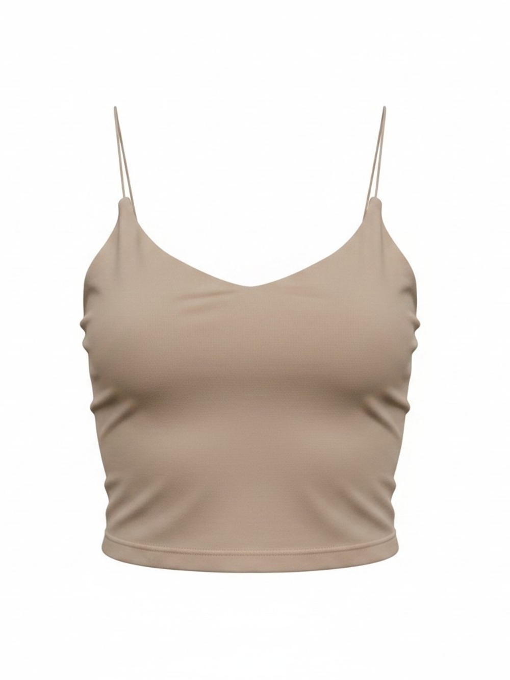 Aura Slim Spaghetti-Strap Cami in Taupe